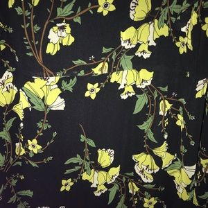 Yellow Floral Long Sleeve Dress